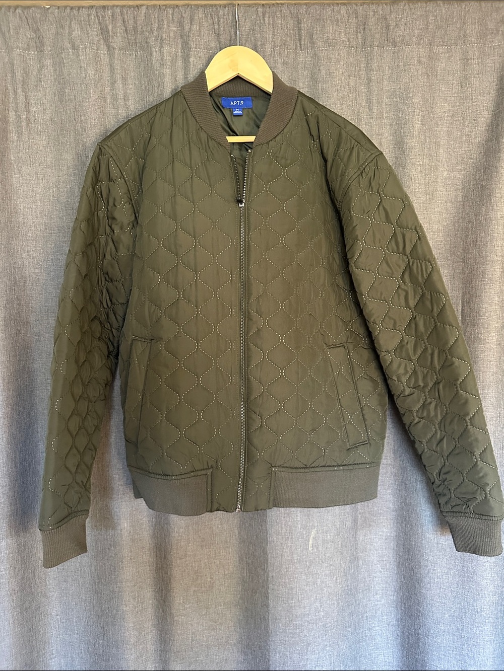 Apt. 9 Olive Quilted Bomber Jacket